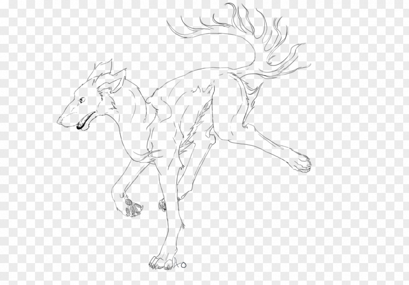 Dog Line Art Pony Mane Drawing Sketch PNG