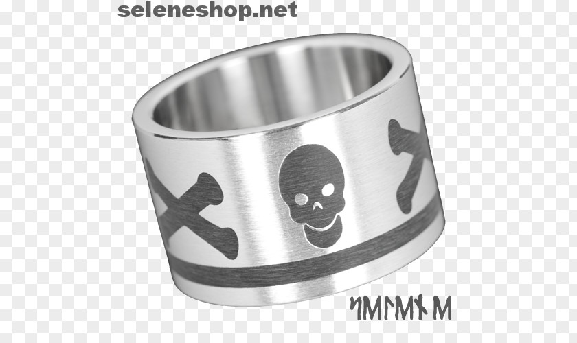 Jolly Roger Silver Ring Crossbones Body Jewellery PNG