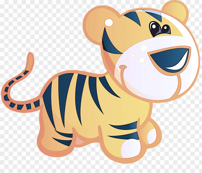 Tail Tiger Cartoon Animal Figure Toy PNG