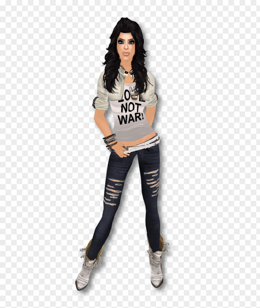 Urban Women Jeans T-shirt Leggings Shoulder Tights PNG