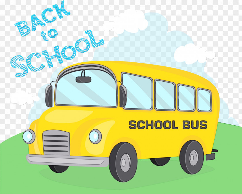 Vehicle Mode Of Transport Cartoon School Bus PNG