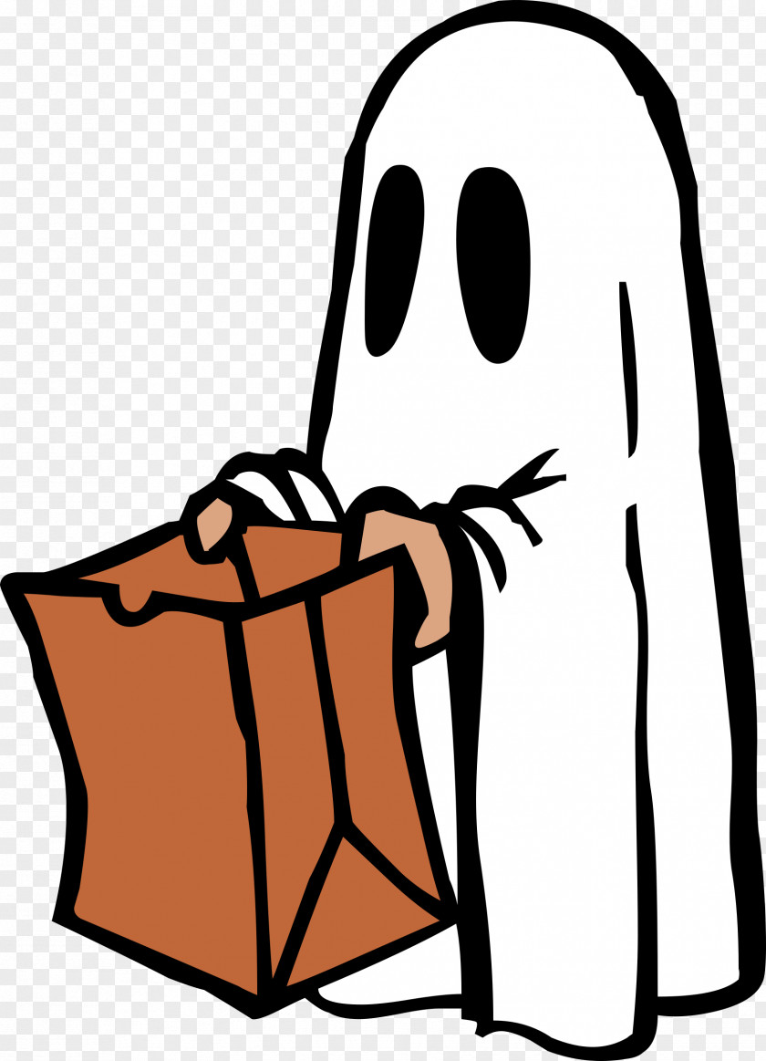 White Crane Trick-or-treating Halloween Clip Art PNG
