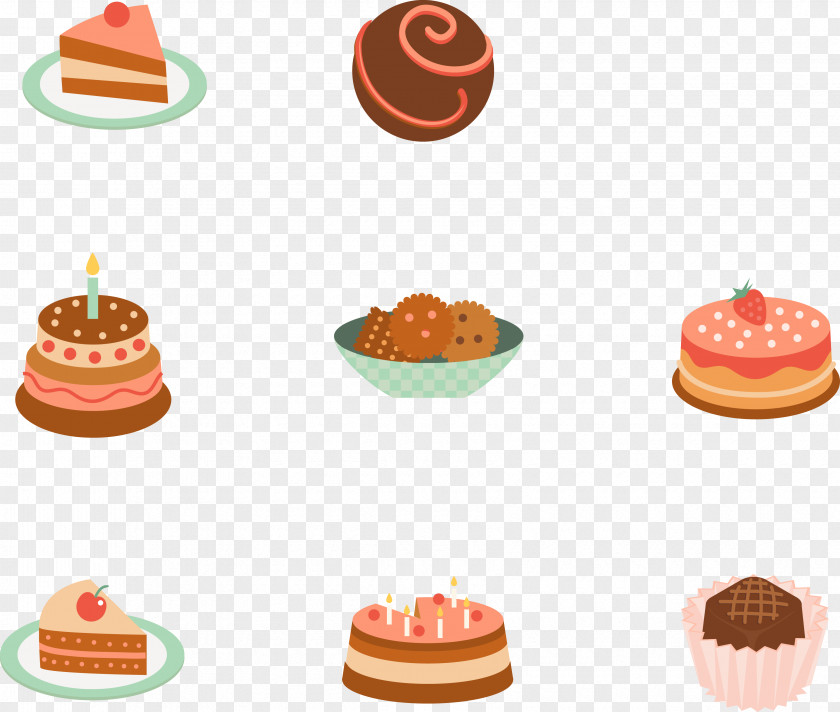 Cartoon Hand-painted Pastry Cake Chocolate Vector Tea Cupcake Muffin PNG