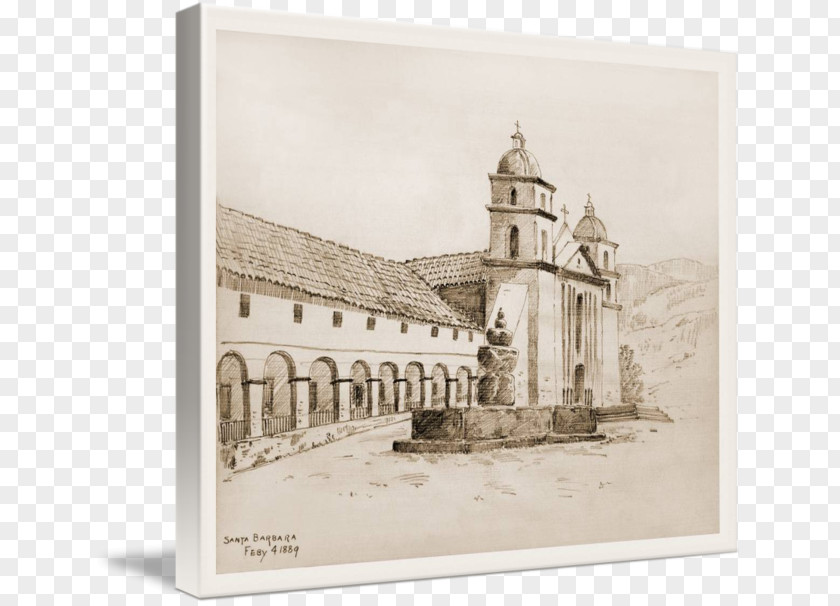 Santa Barbara Orígenes Hispanos De California: La Expedición Portolá A Independencia México Gallery Wrap Mission Picture Frames Chapel PNG