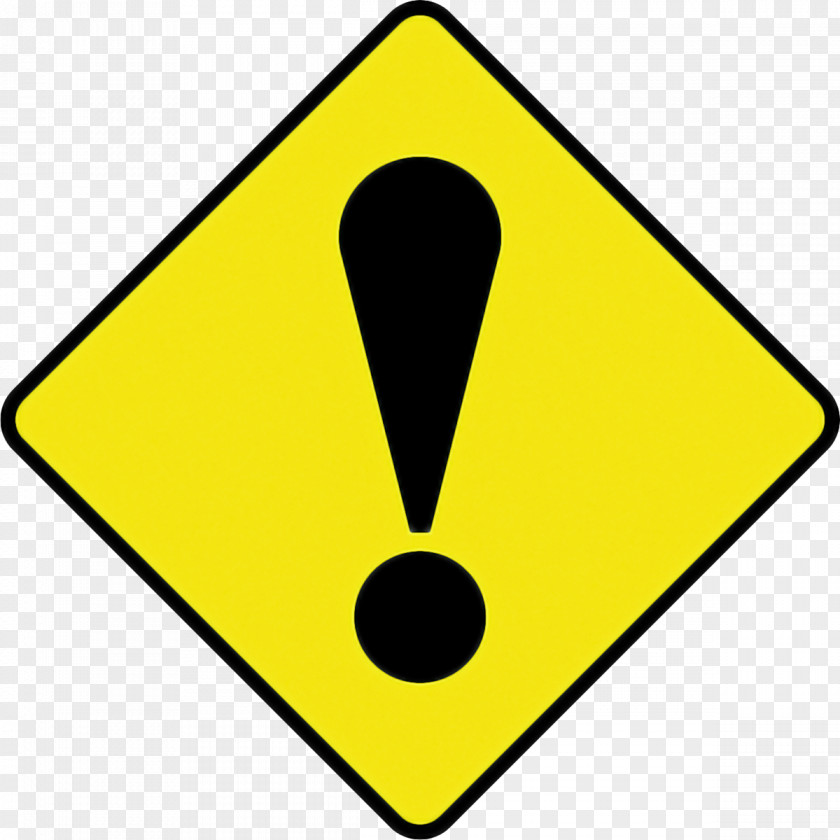 Signage Yellow Exclamation Mark PNG