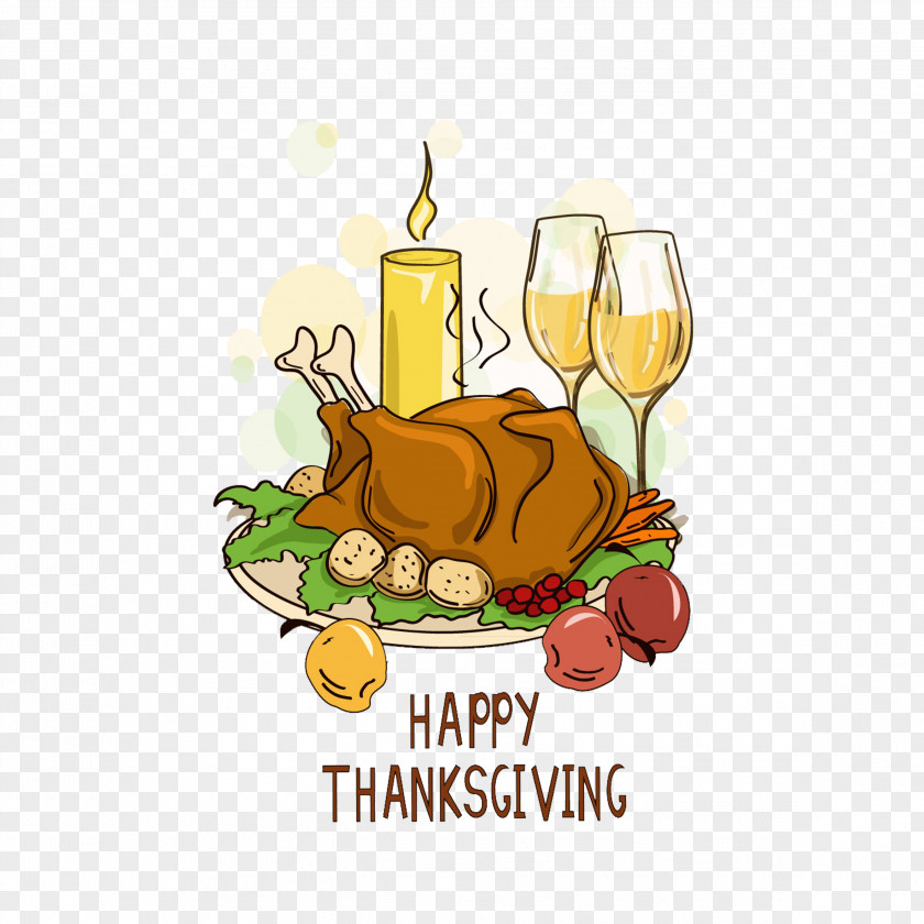 Cartoon Thanksgiving Turkey Dinner Meat PNG