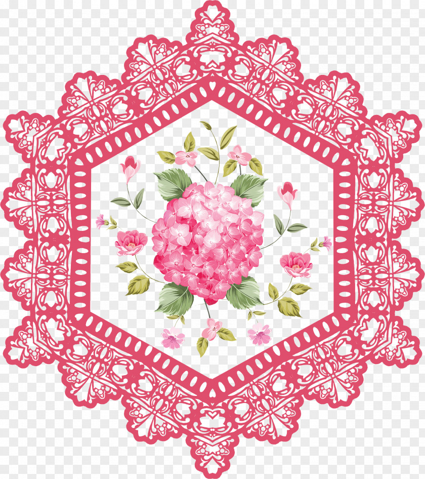Design Floral Doily Pattern Machine Embroidery PNG