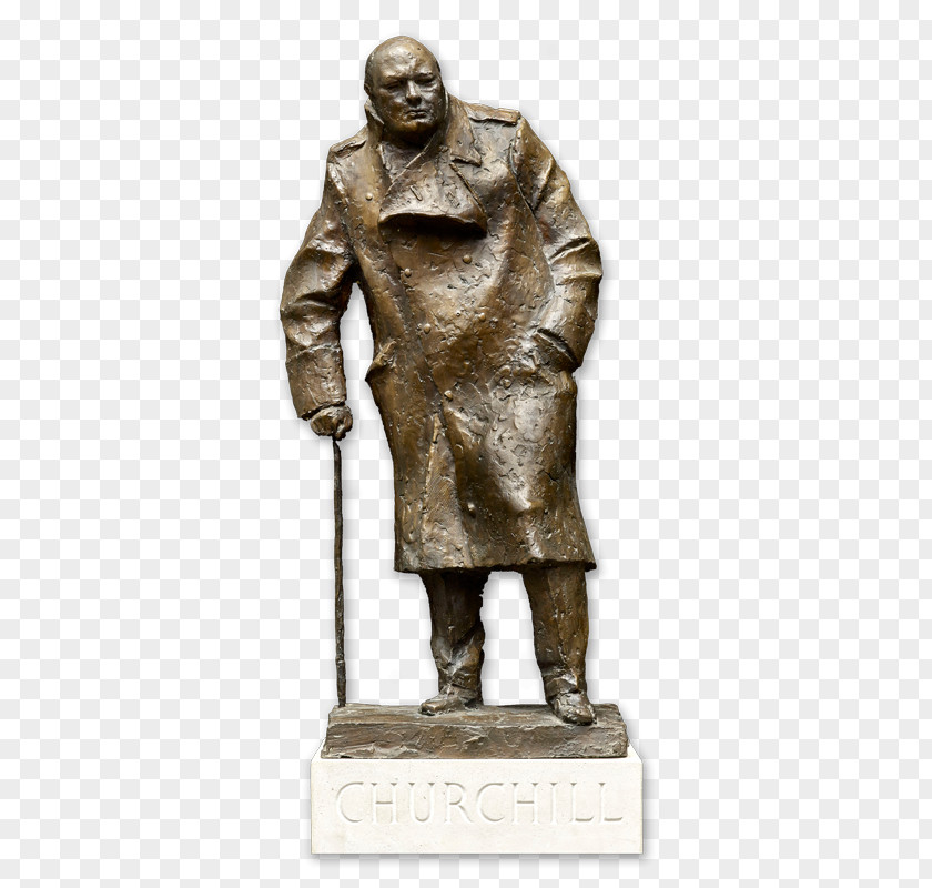 British Society For Haematology Statue Of Winston Churchill Figurine Bronze Sculpture PNG