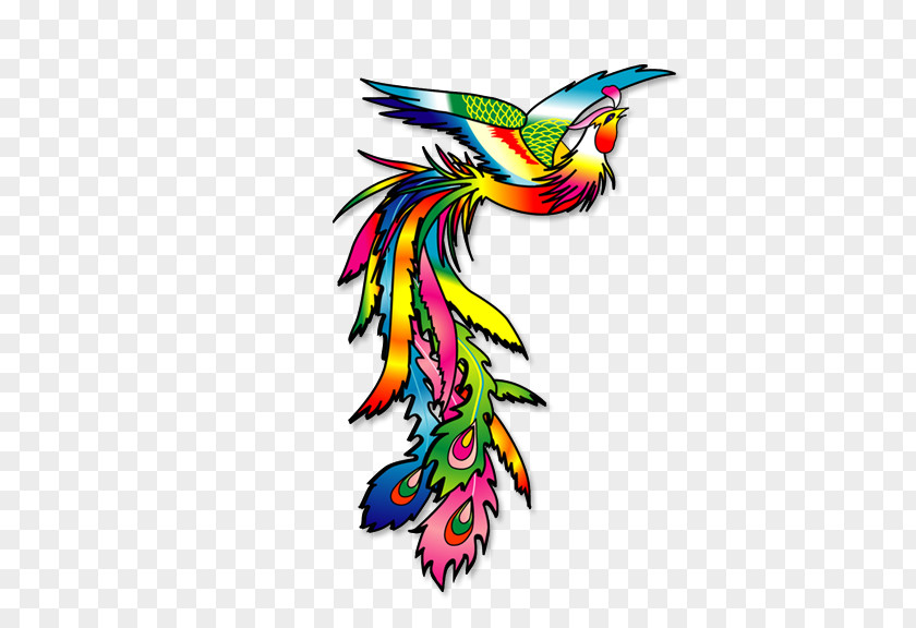 Multicolored Phoenix Bird Fenghuang U767eu9ce5u671du9cf3 Clip Art PNG