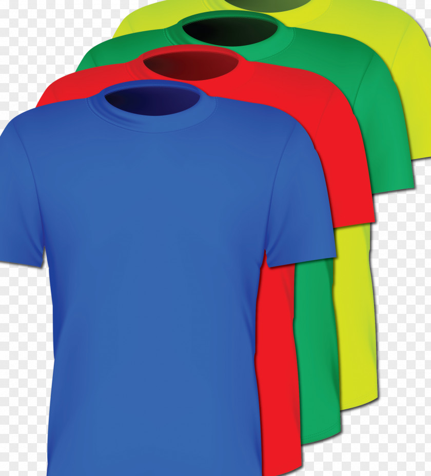 T-shirts T-shirt Red Sleeve Blue-green PNG