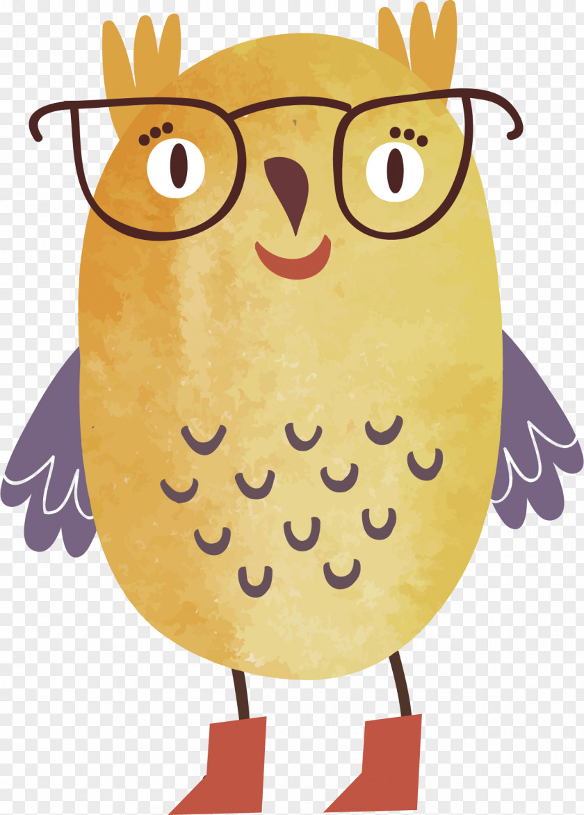 Vector Painted Cute Parrot Owl Mug Illustration PNG