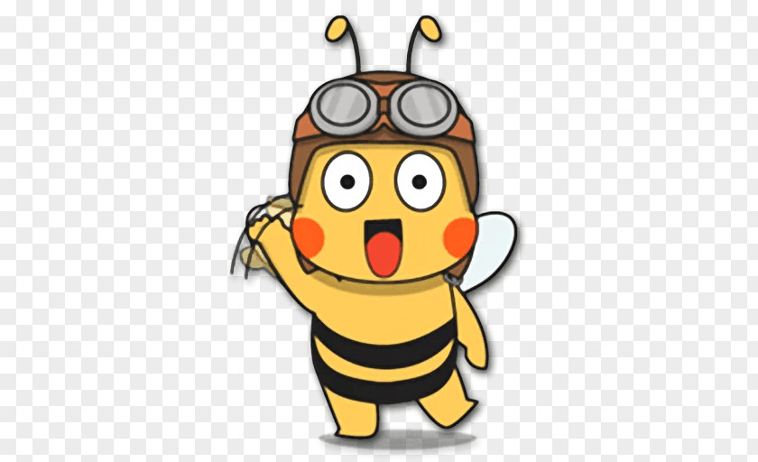 Bee Emoji Sticker Telegram Messaging Apps Clip Art PNG