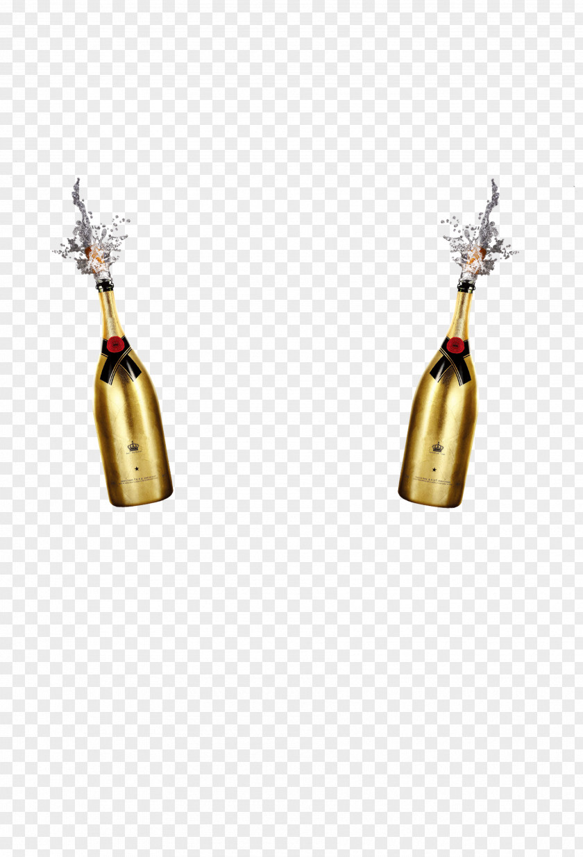 Champagne Red Wine Bottle PNG