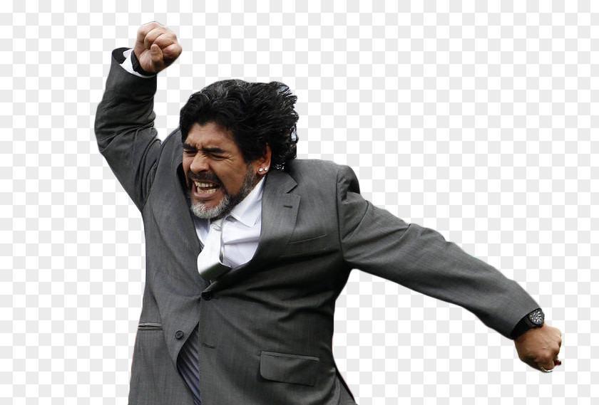 Football Diego Maradona 2010 FIFA World Cup Argentina National Team Coach Player PNG