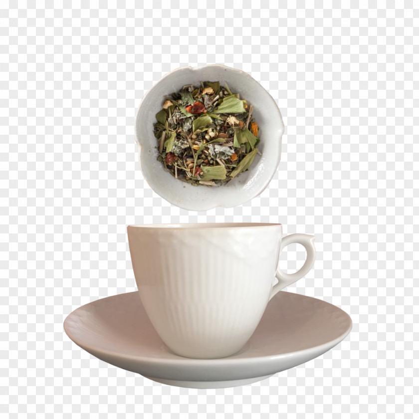 Loose Leaf Tea Green Peppermint Coffee Cup PNG