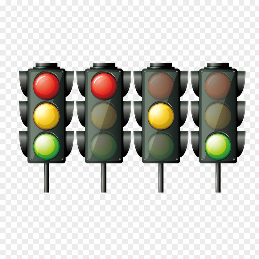 Vector Traffic Lights Light Road Sign PNG