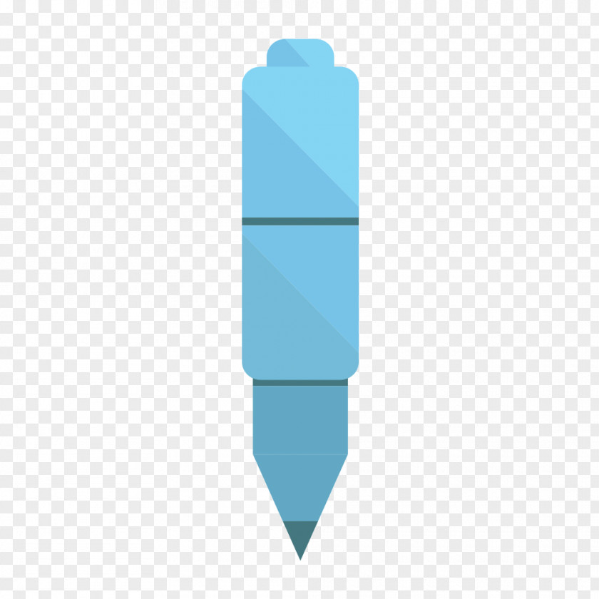 Creative Ballpoint Pen Blue Pattern PNG