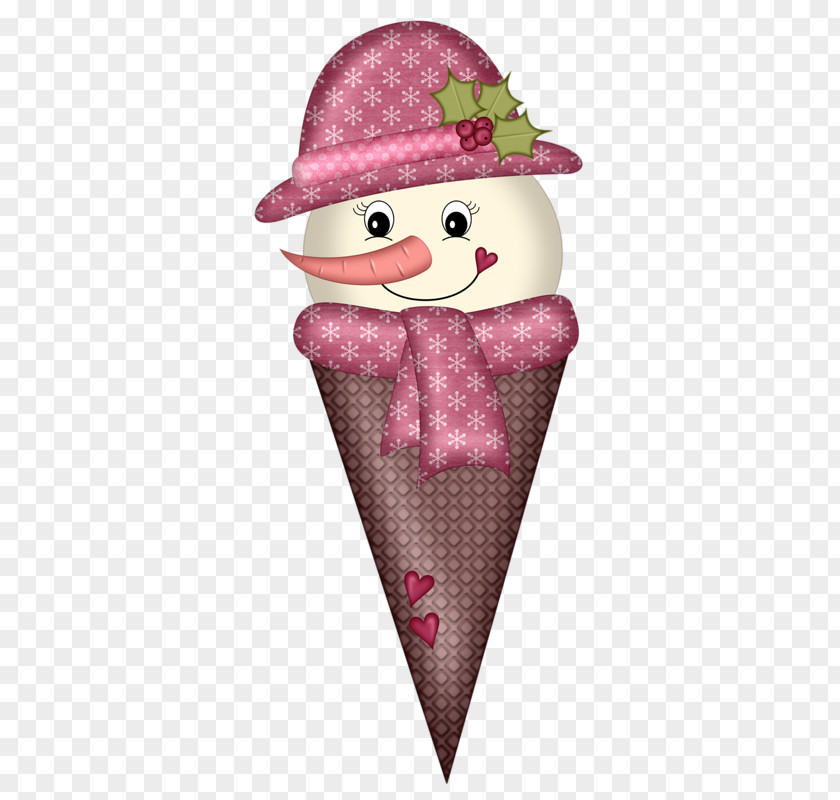 Cute Snowman Ice Cream Christmas Clip Art PNG