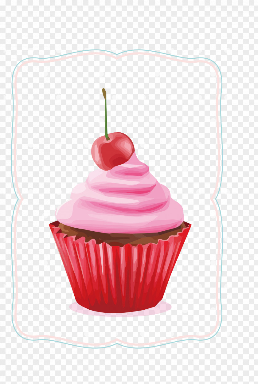 FIG Pink Cherry Cake AI Cupcake Tart Fig Birthday PNG