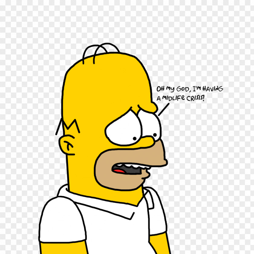 Homer Midlife Crisis Simpson Bart Drawing PNG