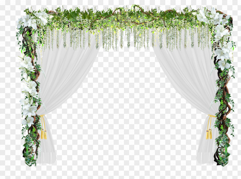 Romantic Love Wedding Door Flower Arch PNG