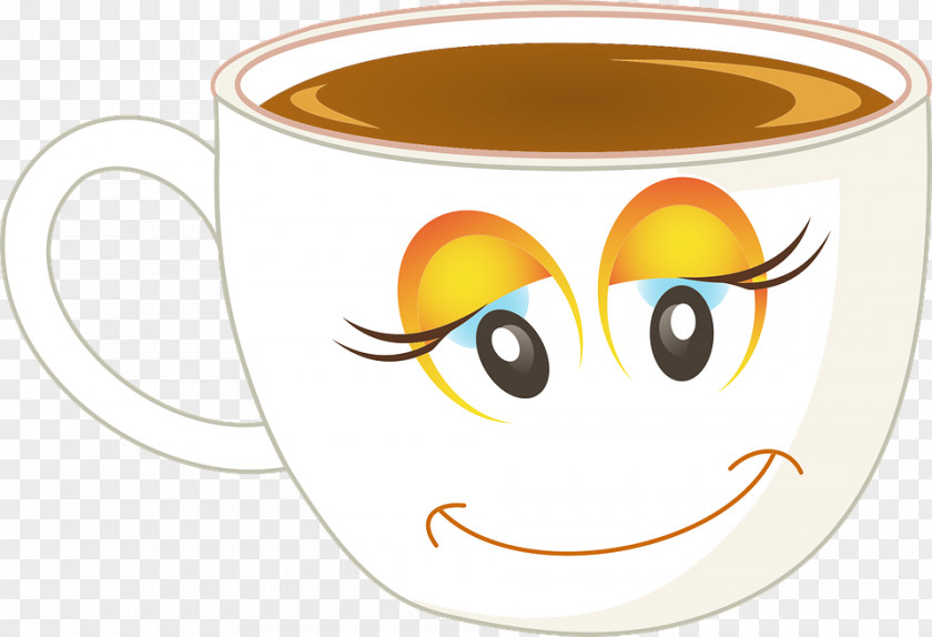 Yellow Head Coffee Cup PNG
