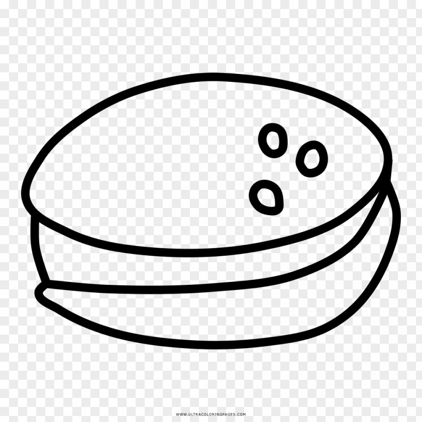 Bread Hamburger Coloring Book Fast Food Drawing Black And White PNG