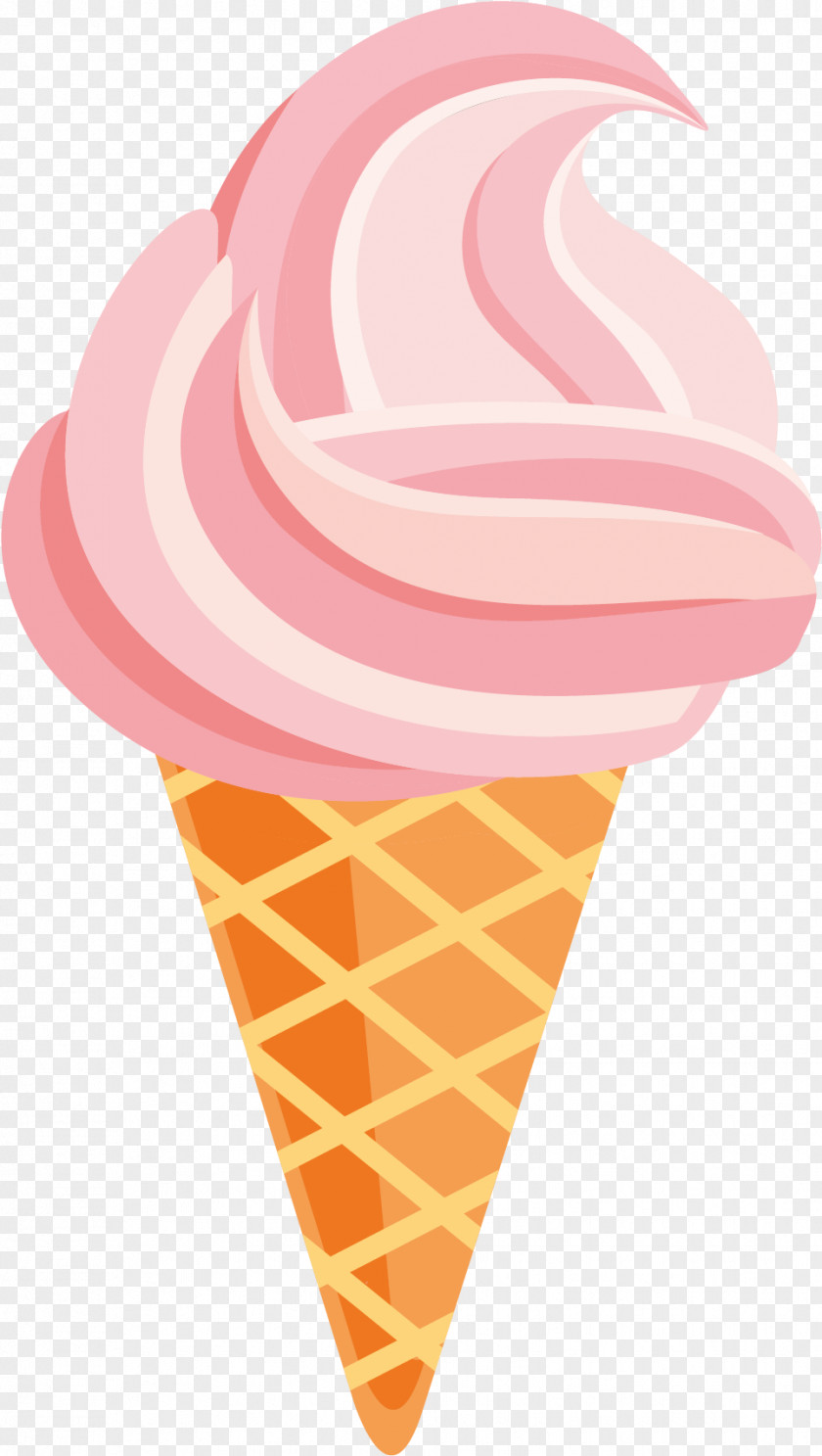 Cuisine Peach Ice Cream Cone Background PNG