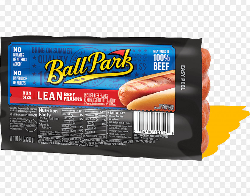 Delicious Sausage Hot Dog Ball Park Franks Beef Nutrition Calorie PNG