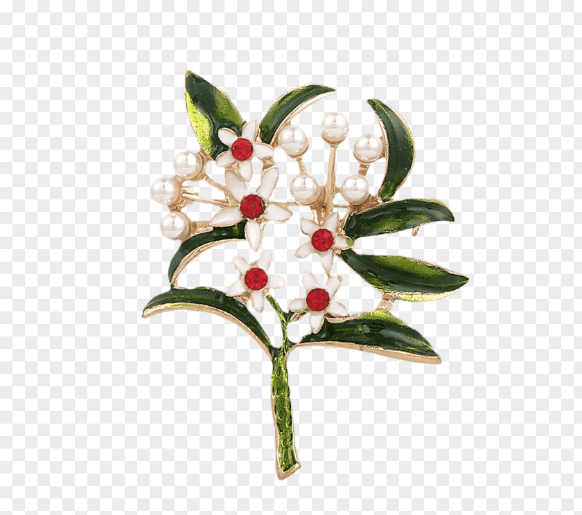 Flower Jewelry Earring Brooch Imitation Gemstones & Rhinestones Pearl Necklace PNG