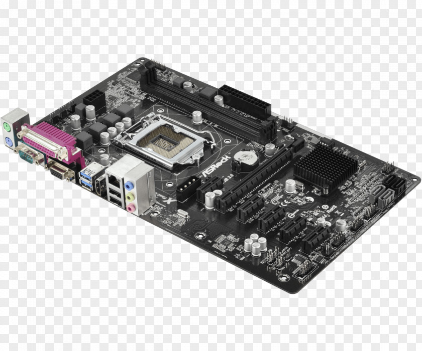 Intel LGA 1150 ASRock H81 Pro BTC Motherboard PNG