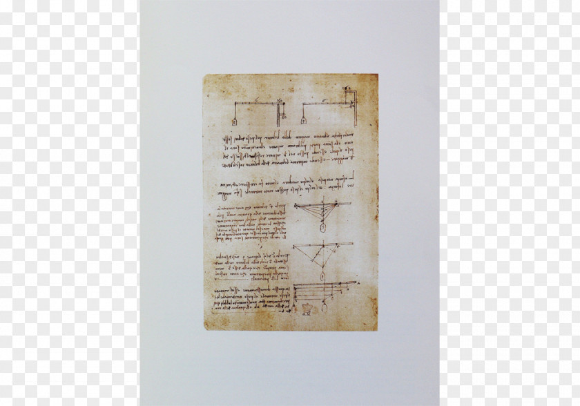 Leonardo Davinci Codex Arundel Manuscript Painting British Library PNG