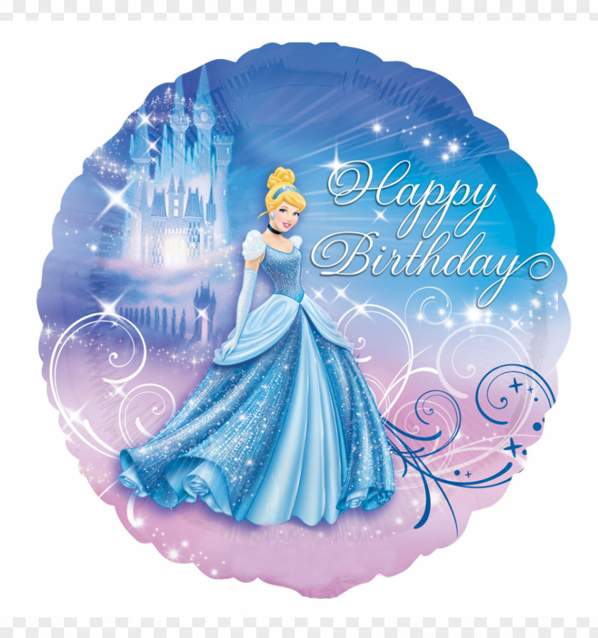 Cinderella Party Birthday Mylar Balloon PNG