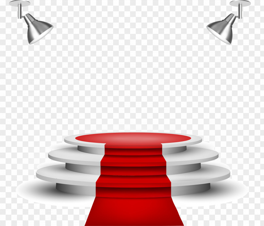 Vector Red Carpet Lighting Clip Art PNG