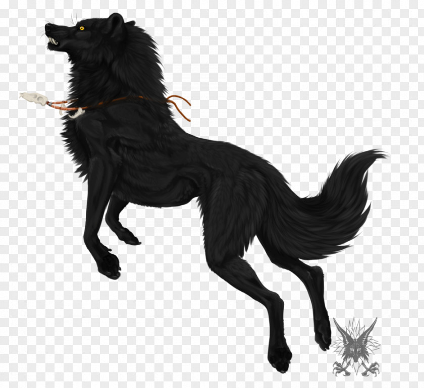 Black Wolf Dog Breed Mustang Pet Animal PNG