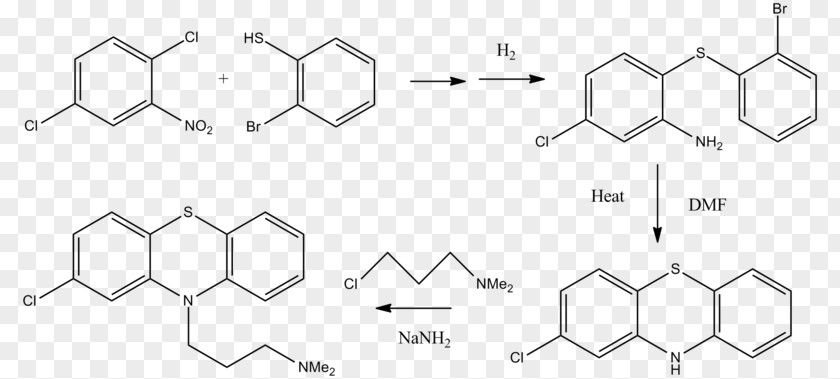 Chlorpromazine Phenothiazine Chemical Synthesis Metabolite Trifluoperazine PNG