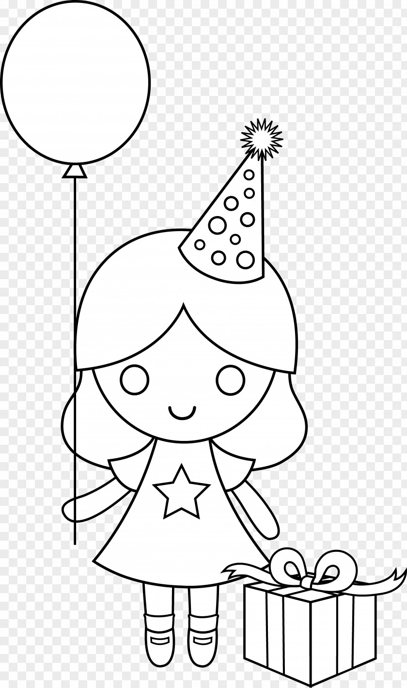 Birthday Pictures For Girls Drawing Coloring Book Clip Art PNG