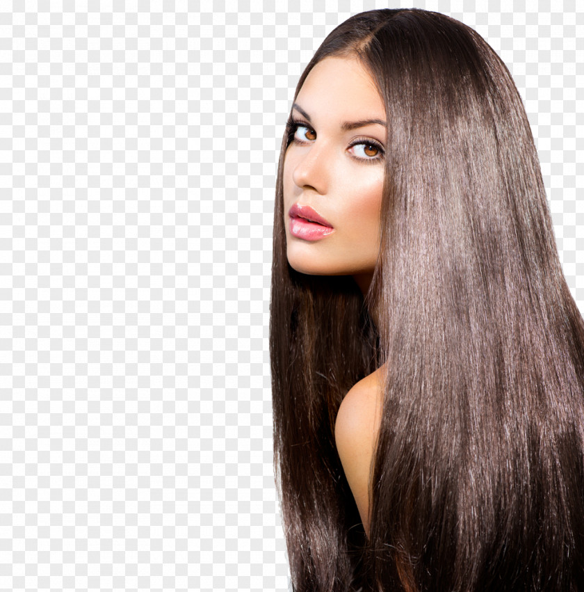 Long Hair Artificial Integrations Brown Straightening Hairstyle PNG