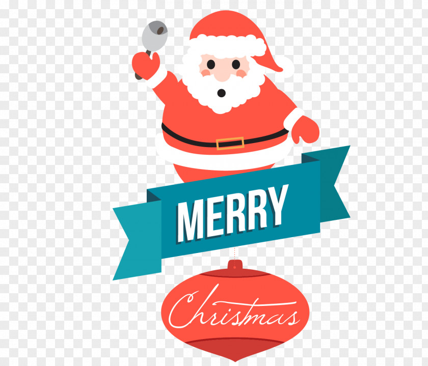 Beautiful Label Vector Christmas Santa Claus Ornament Illustration PNG