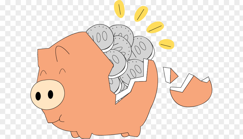 Cartoon Piggy Bank Domestic Pig PNG