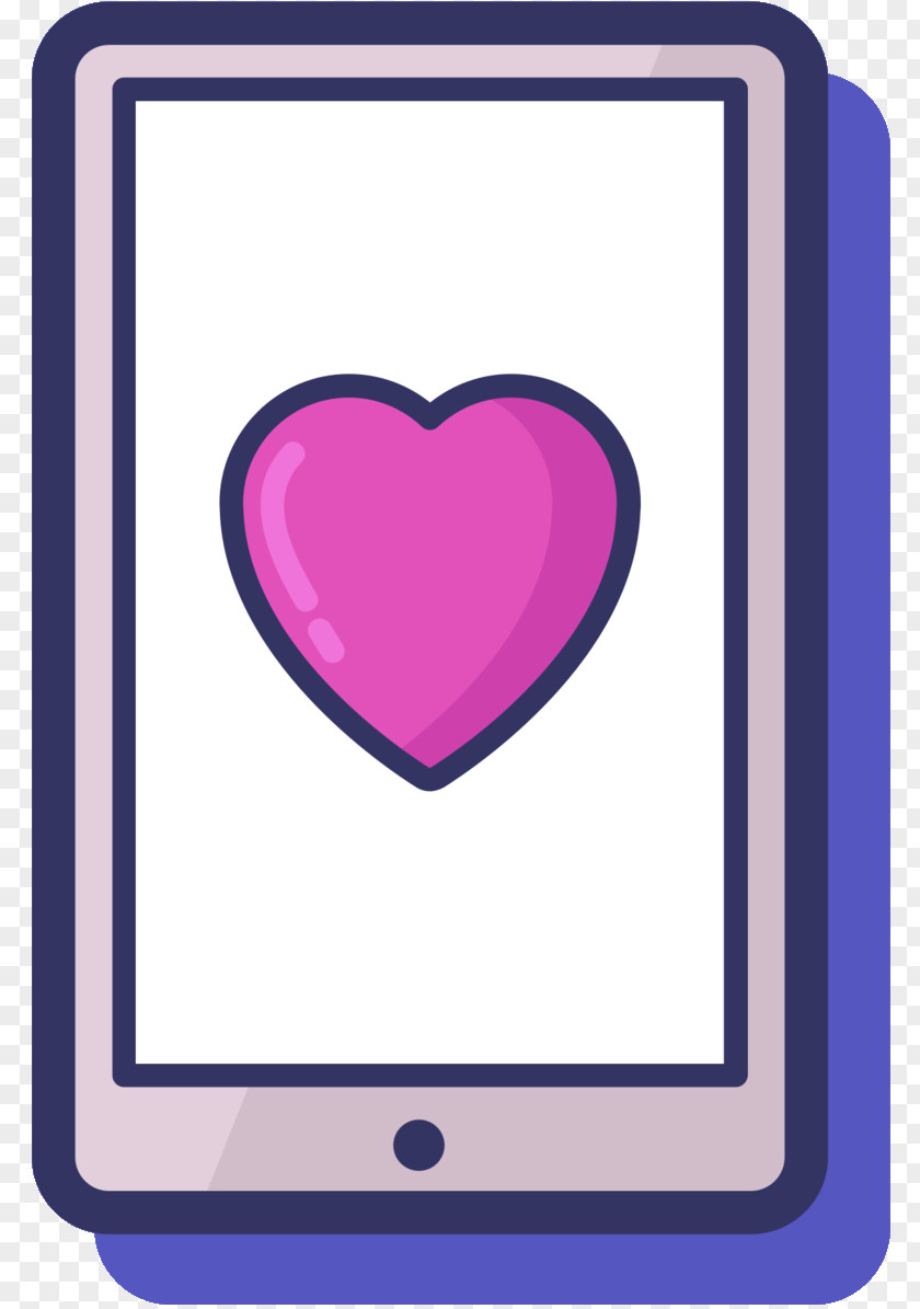 Clip Art Heart Purple Line Technology PNG