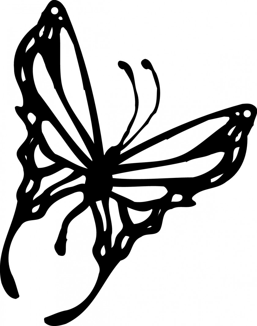 Projects White Cliparts Monarch Butterfly Black And Clip Art PNG