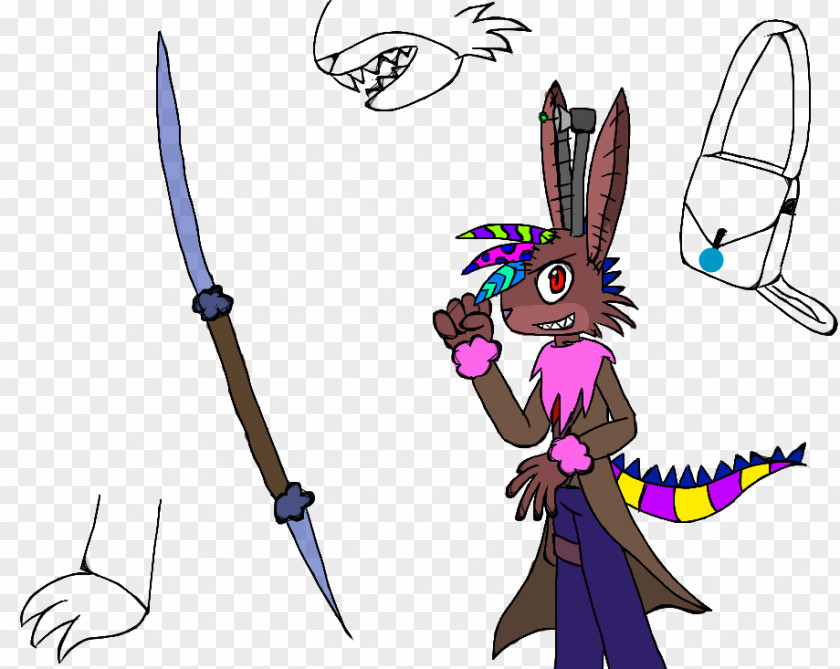 Sword Mammal Character Clip Art PNG