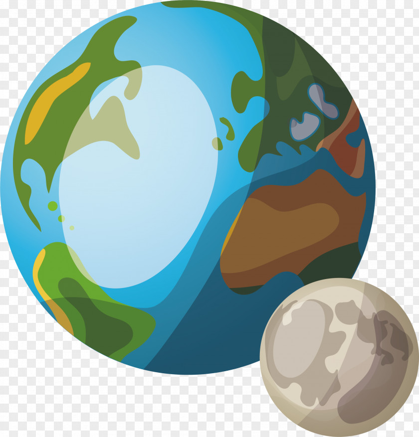 Two Planets Earth Cartoon Planet PNG
