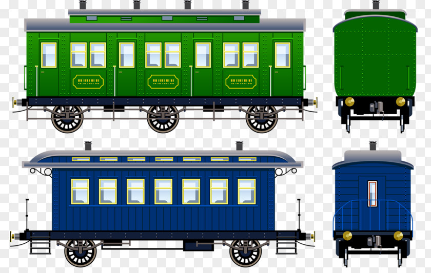 Cartoon Bus Train Rail Transport Railroad Car PNG