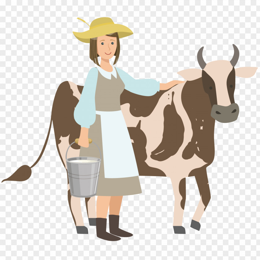 Cute Milking Division The Milkmaid Cattle PNG