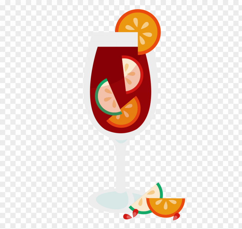 Fruit Cocktail Sangria Wine Garnish Drink Clip Art PNG