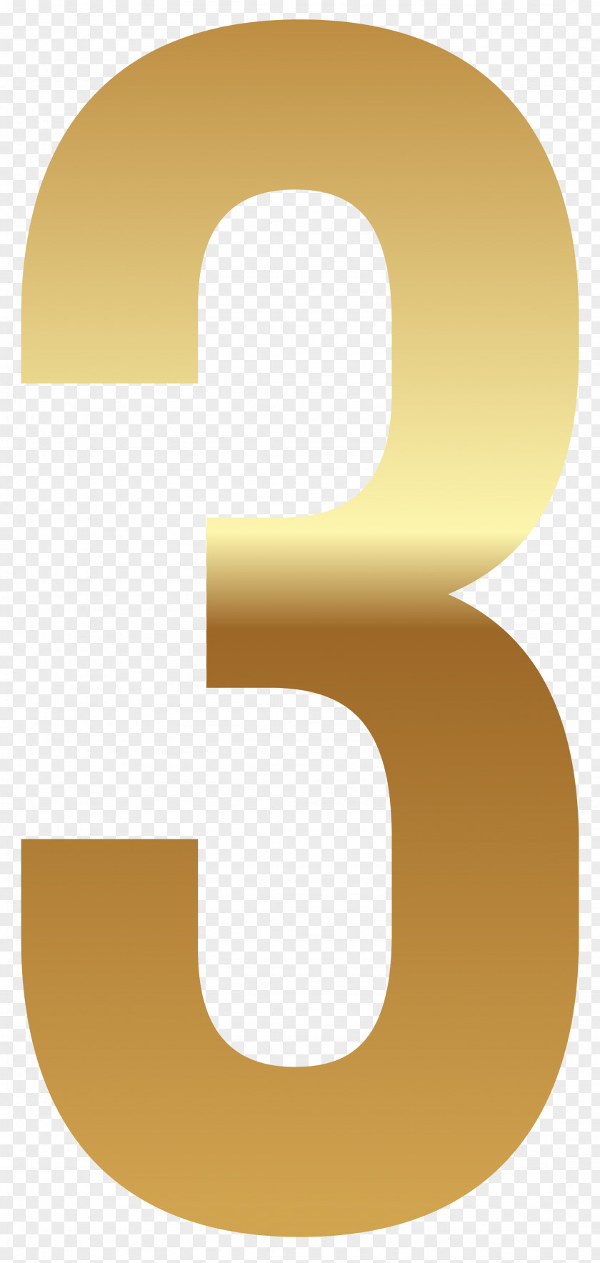 Golden Number Three Clipart Image Yellow Material Design Pattern PNG
