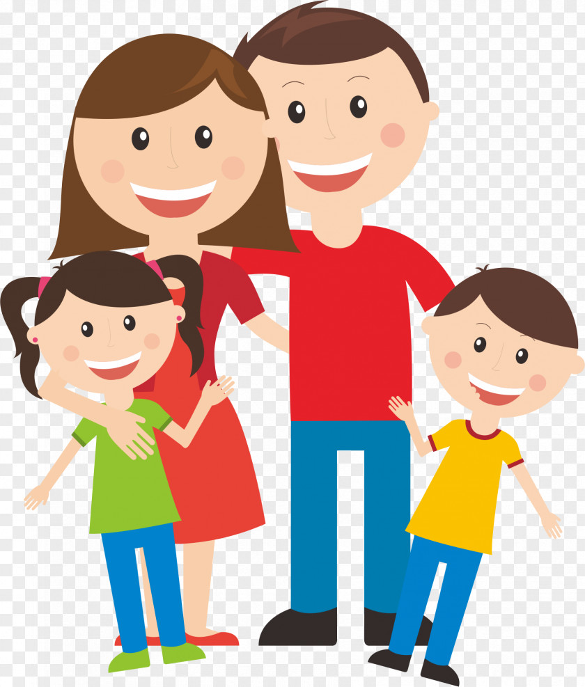 Happy Family Of Four Royalty-free Stock Photography Illustration PNG