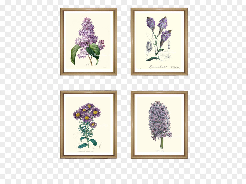 Purple Floral Design Paper Cut Flowers PNG